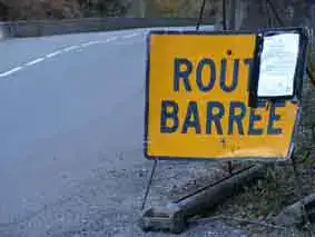 Route de Luz fermée