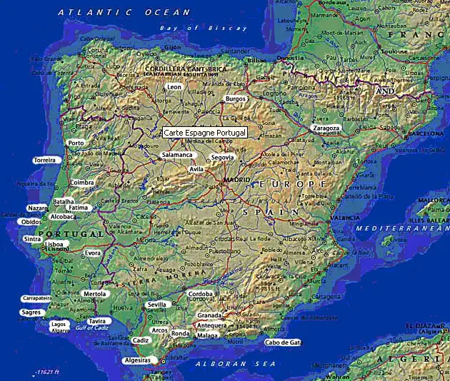 Carte d'Espagne