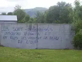 Manif-Bagneres-Tags-Gendarmerie