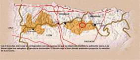 Carte de situation géographique et positionnement des ours en deux groupes