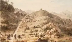 Fort de Bellegarde col du Perthus gravure L. N. Lespinasse